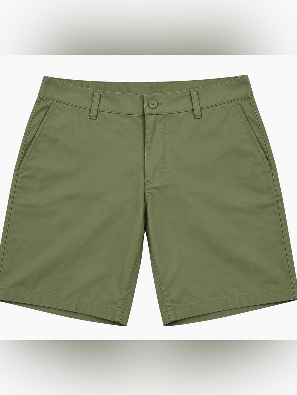 RHONE Olive Green Flat Front Men's Shorts